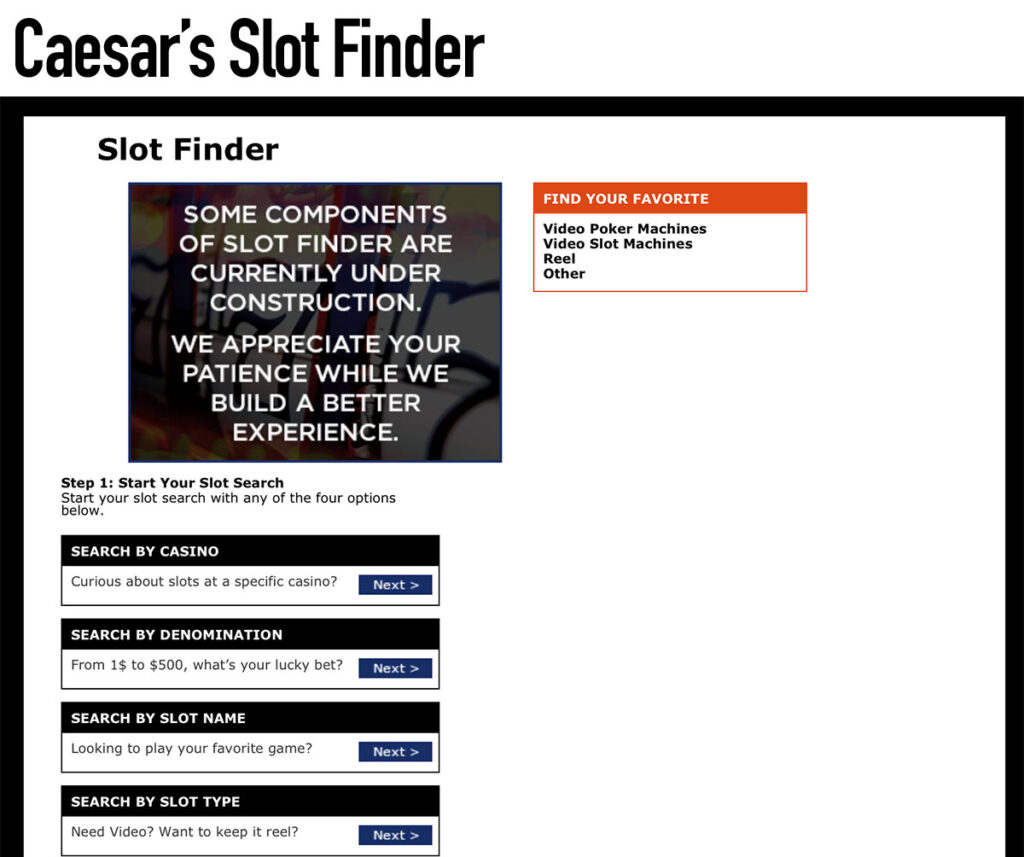 Caesars Slot Finder