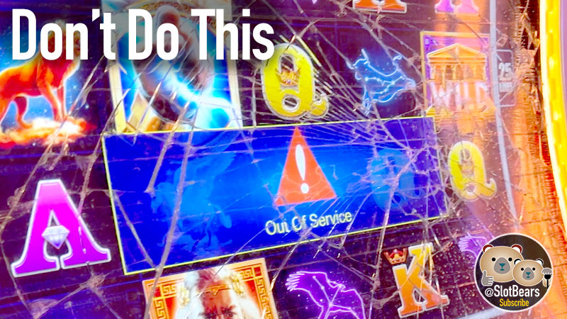 Don't do this - shattered video slot display